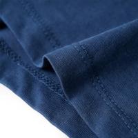 Kindershirt met scooterprint 128 donkerblauw - thumbnail
