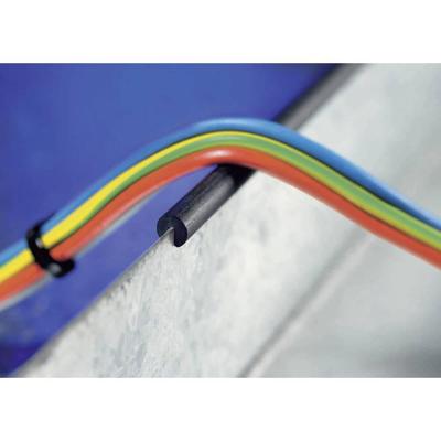 HellermannTyton RA1-PVC-BK-75M Stootrand PVC Zwart per meter HellermannTyton RA1-PVC-BK-75M Stootrand PVC Zwart per meter