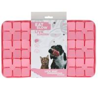 Eat Slow Live Longer Lick Mat Dimensions Flower Pink - thumbnail