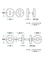 WC garnituur WCX rvs mat WC 6-7mm - thumbnail