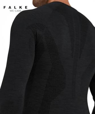 Falke LS Wool-Tech Shirt Heren Black XL