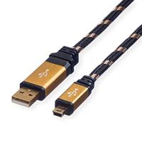 ROLINE GOLD USB 2.0 Kabel, type A - 5-Pin Mini, 0,8 m - thumbnail