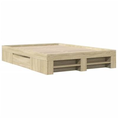 Bedframe zonder matras hout sonoma eikenkleurig 120x190 cm Bedframe zonder matras hout sonoma eikenkleurig 120x190 cm