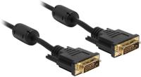 Delock 83191 DVI-kabel DVI Aansluitkabel DVI-D 24+1-polige bus, DVI-D 24+1-polige stekker 3 m Zwart Afgeschermd (dubbel), Vergulde steekcontacten - thumbnail