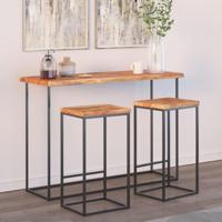 Tafelblad rechthoekig natuurlijke rand 110x40x2,5 cm acaciahout - thumbnail