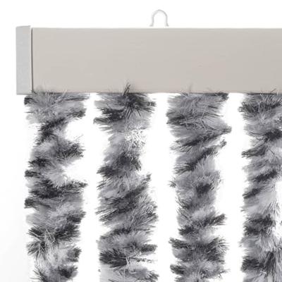 Vliegengordijn 100x220 cm chenille grijs en zwart-wit Vliegengordijn 100x220 cm chenille grijs en zwart-wit