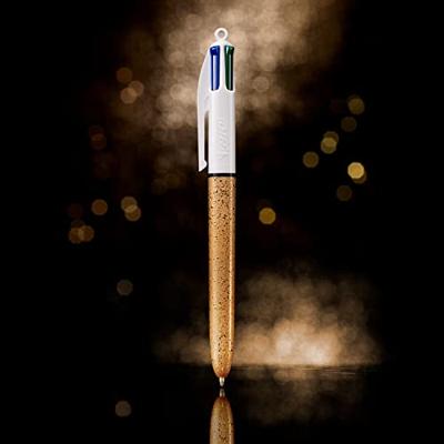 Bic Colours Frozen + Shine 4-kleurenbalpen, medium, klassieke inktkleuren, blister van 3 stuks