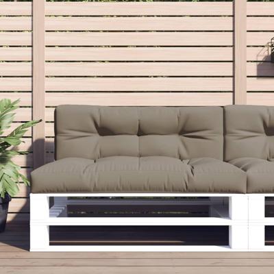 VidaXL Palletkussen 120x40x12 cm stof taupe VidaXL Palletkussen 120x40x12 cm stof taupe