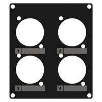 Caymon CASY203/B 4x D-size gat module voor CASY-chassis - thumbnail