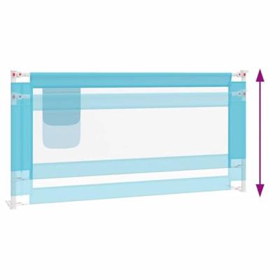 VidaXL Bedhekje peuter 180x25 cm stof blauw - thumbnail