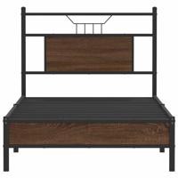 Bedframe zonder matras bewerkt hout bruin eikenkleur 90x190 cm - thumbnail
