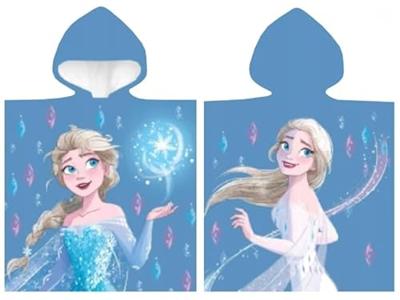 Frozen poncho 50 x 100 cm blauw