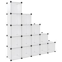VidaXL Opbergmeubel met 15 vakken polypropeen transparant - thumbnail