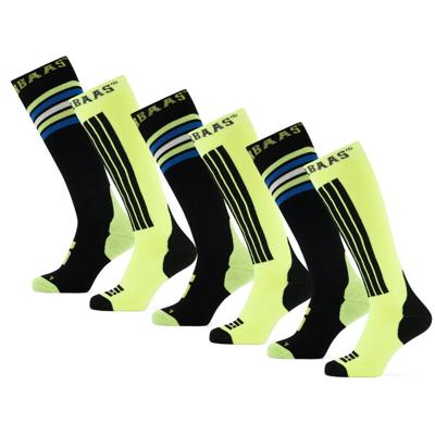 Poederbaas Skisokken 6-pack Striped Black-43/46 Poederbaas Skisokken 6-pack Striped Black-43/46
