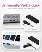 ICY BOX USB 3.0 HUB (4-in-1) met 4X USB-A-poorten, USB-verdeler, USB-C & USB-A-aansluiting, splitter, meervoudige stekker, IB-HUB1424-C3 - thumbnail
