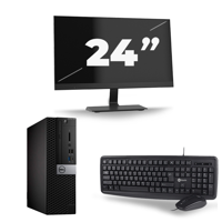 Lenovo ThinkCentre M720s SFF - Intel Core i5-9e Generatie - 8GB RAM - 256GB SSD - Windows 11 + 1x 24 inch Monitor - thumbnail