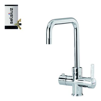 Kokendwaterkraan Selsiuz Haaks Chroom Inclusief Combi Extra Boiler