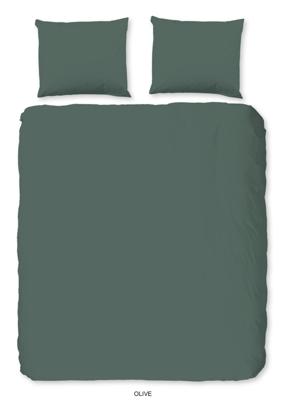 Good Morning Dekbedovertrek "uni dessin" - Groen - (140x200/220 cm) - Katoen Good Morning Dekbedovertrek "uni dessin" - Groen - (140x200/220 cm) - Katoen
