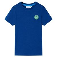 Kindershirt 128 donkerblauw - thumbnail