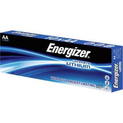Energizer batterijen Ultimate Lithium AA/L91, pak van 10 stuks Energizer batterijen Ultimate Lithium AA/L91, pak van 10 stuks