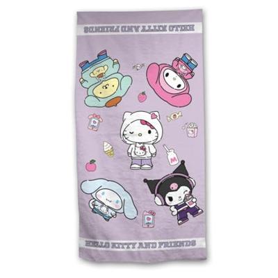 Hello Kitty strandlaken paars 70 x 140 cm Hello Kitty strandlaken paars 70 x 140 cm