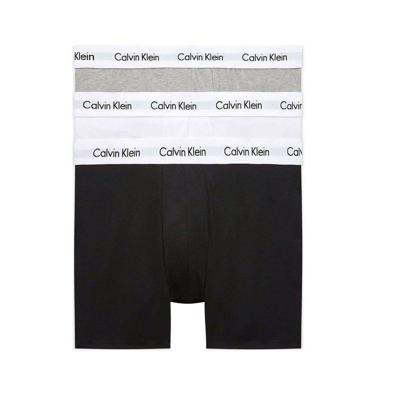 Calvin Klein 3-Pack Heren Boxershorts - Boxer Brief Black - Katoenen mannen boxers - Lange pijpjes - Calvin Klein underwear - S - Wit - Onderbroek