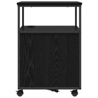 Kantoor kast met wiel Zwart eiken 60 x 46 x 67 cm Bewerkt hout - thumbnail