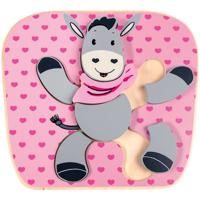 Happy People vormenpuzzel Ezel hout junior 7 stukjes - thumbnail