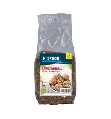 Biofood Lijnzaadmix pitten cranberry bio 250 Gram