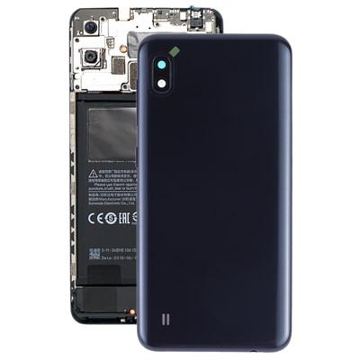 Batterij achtercover met camera lens & Zijkleutels voor Galaxy A10 SM-A105F/DS SM-A105G/DS (zwart)