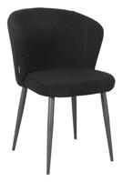 LABEL51 Eetkamerstoel Whirl - Zwart - Teddy - Black Frame - thumbnail
