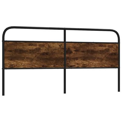 Hoofdbord 180 cm staal en bewerkt hout gerookt eikenkleurig Hoofdbord 180 cm staal en bewerkt hout gerookt eikenkleurig