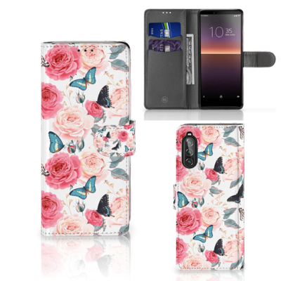 Sony Xperia 10 II Hoesje Butterfly Roses
