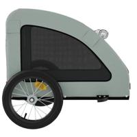 Hondenfietstrailer oxford stof en ijzer grijs - thumbnail