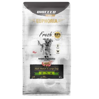 BIOFEED Euphoria Fresh Adult Medium & Large Turkey with lamb - droog hondenvoer - 12kg