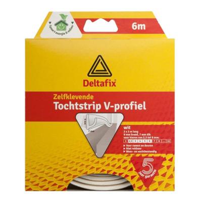 Tochtstrip v-prof.epdm tocht wit Deltafix - Deltafix