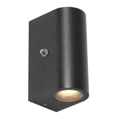Buitenlamp vierkant &apos;Jake&apos; met lichtsensor 2x gu10 15 cm