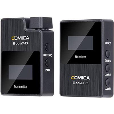 comica BoomX-D D1 draadloze microfoonset met 1 zender en ontvanger voor camera en smartphone