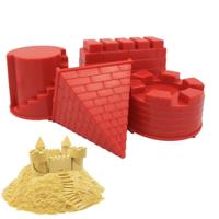 4 PC'S kinderen educatief speelgoed kasteel mallen spelen zand gereedschap (rood) - thumbnail