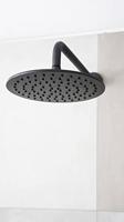 Ben Round hoofddouche Ø25cm mat zwart - thumbnail