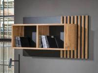 Wandkast LAVIDA 90 cm artisan eik/zwart - thumbnail