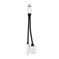10cm 8 Pin vrouwelijke & 3.5 mm Audio vrouwelijke aan 8 Pin Male Adapter laadkabel steun iOS 10.3.1 voor iPhone X / iPhone 8 & 8 Plus / iPhone 7 & 7 - thumbnail