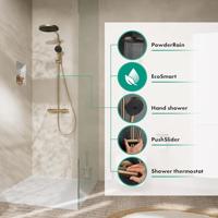 Hansgrohe Pulsify S Puro Showerpipe 260 1jet met thermostaat en handdouche 3jet, Brushed Bronze - thumbnail