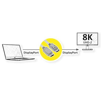 ROLINE DisplayPort-kabel, v2.0, DP M - M, zwart, 1 m ROLINE DisplayPort-kabel, v2.0, DP M - M, zwart, 1 m