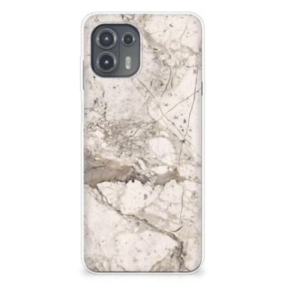 Motorola Edge 20 Lite | TPU | Siliconen hoesje | Marmer Beige