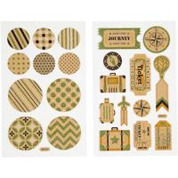 Creotime stickers cirkels en tassenlabels 4 vellen 16 x 10 cm - thumbnail