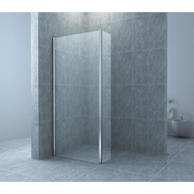 Xellanz Eco Zijwand met Hoekprofiel - 400x2000x8mm - NANO - Helder Glas/Chroom