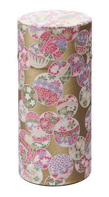 Roestvrij stalen theeblik - Tokyo Design Studio - Goud Bloemen - 200gr - 7.4x15.5cm Roestvrij stalen theeblik - Tokyo Design Studio - Goud Bloemen - 200gr - 7.4x15.5cm