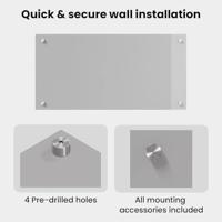 VidaXL Keuken spatscherm 2 pcs lichtgrijs 80 x 40 cm gehard glas - thumbnail