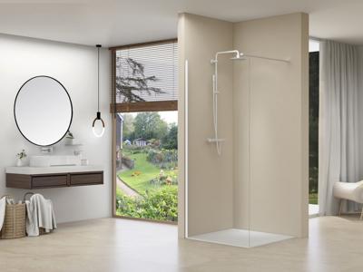 van Rijn ST01 inloopdouche met helder glas 120x200cm wit van Rijn ST01 inloopdouche met helder glas 120x200cm wit
